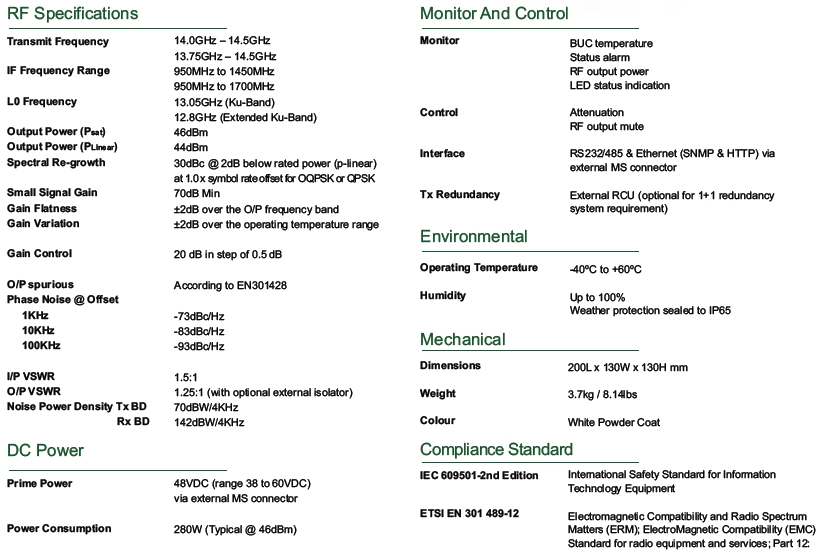 Agilis 40W VSAT Ku-Band VSAT BUC