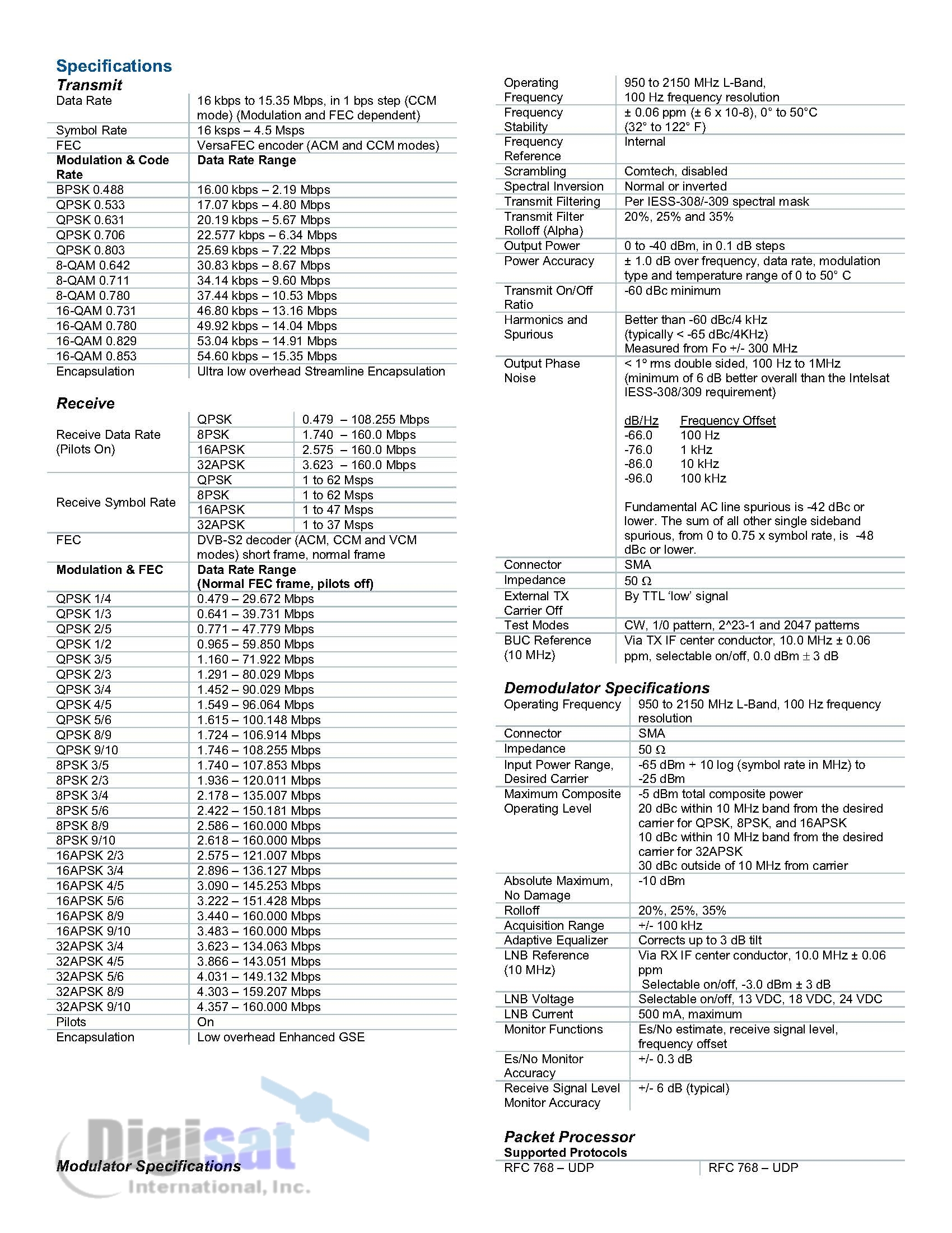 ODMR-840 tech specs page 2