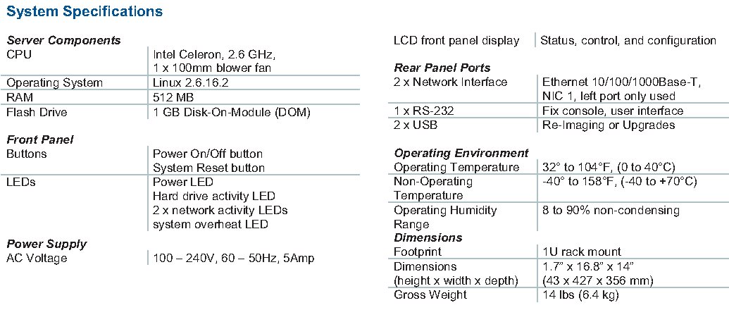 Comtech ROSS Specifications