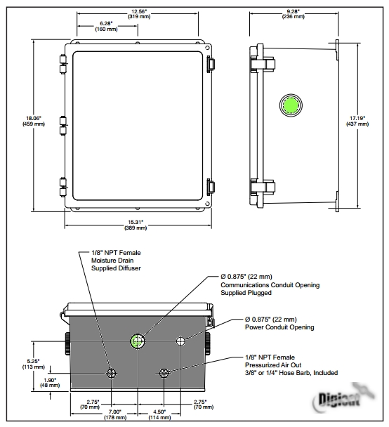 ETI ADH Netcom NEMA Outdoor Waveguide Air Dehydration System