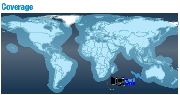 T110W Satellite Footprint Reception Map