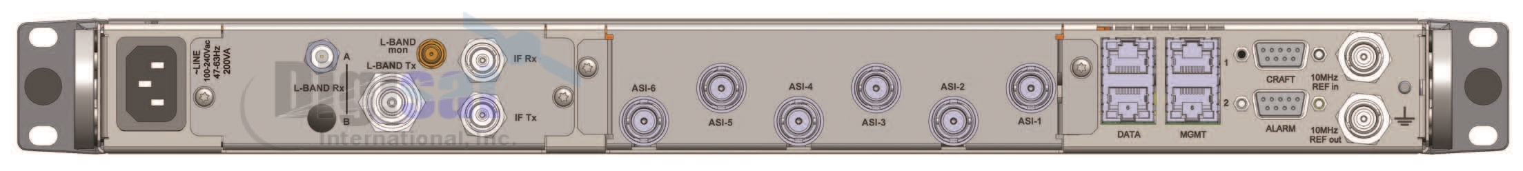 Newtec MDM6100 Rear RF Interface