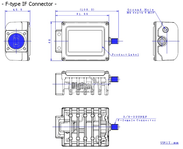 njrc njt8302 3W BUC dimensions