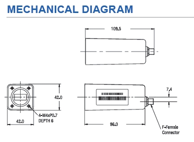 Norsat 1209HBN Series LNB Mechanical Diagram