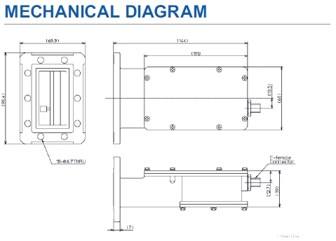 norsat 3025X-2 Mechanical Diagram