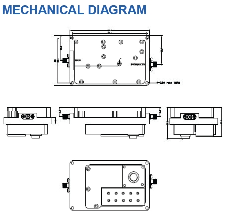Norsat X1108HCS X-Band LNB Mechanical Diagram