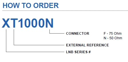 Norsat XT1000F Ordering Configuration Information