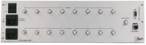 quintech rxs 2150 fiber optic redundancy back view