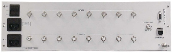 quintech txs 2150 fiber optic redundancy back view