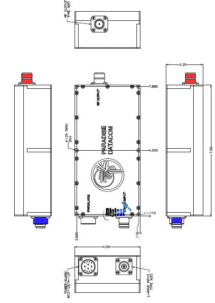 Paradise Ku-Band uBUC Outline Dimensions