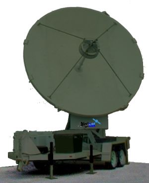 ASC Signal 3.9m MILSATCOM Transportable Trailer Mounted Satellite Antenna