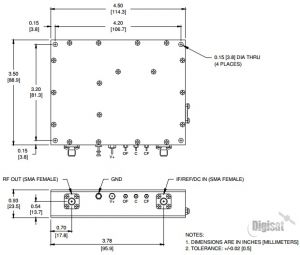 CPI SAT BU08SA-D BU Series X-Band Block Upconverter (7.9 - 8.4 GHz)