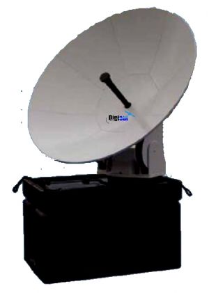 GD Satcom QDMA 1.2M Rugged Motorized Flyaway VSAT Terminal