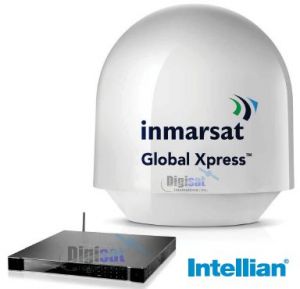 GX60 maritime VSAT antenna with radome and controller