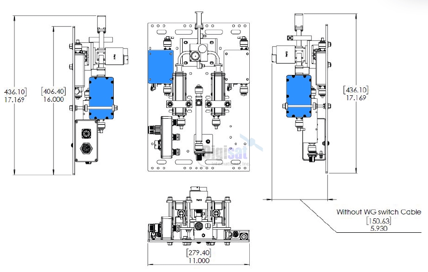 Norsat RSW Switch Mechanical Dimensions
