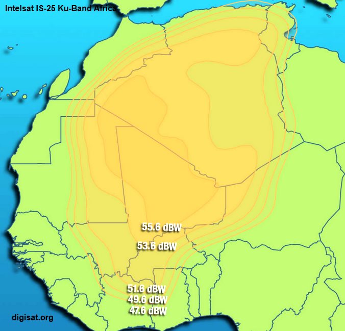 Intelsat-25 Ku-Band West Africa iDirect Internet Beam
