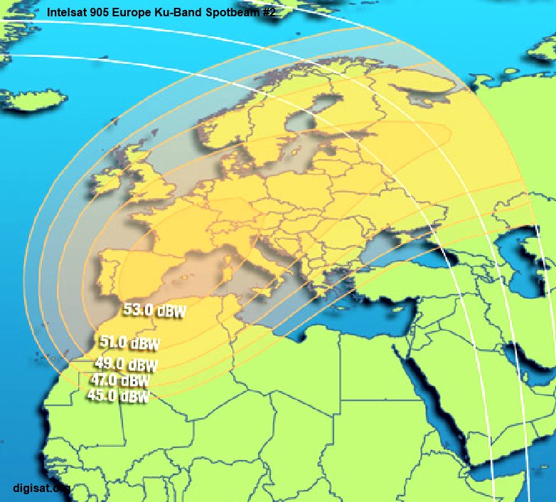 Intelsat 905 Ku-band Europe Satellite Spot Beam Two